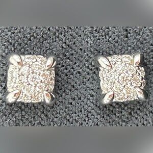 DAVID YURMAN NIB, Petite stud earrings with full pave set diamonds